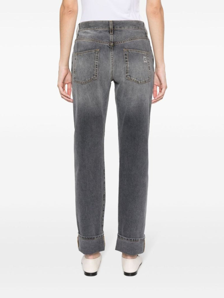 Grey Straight-leg Jeans