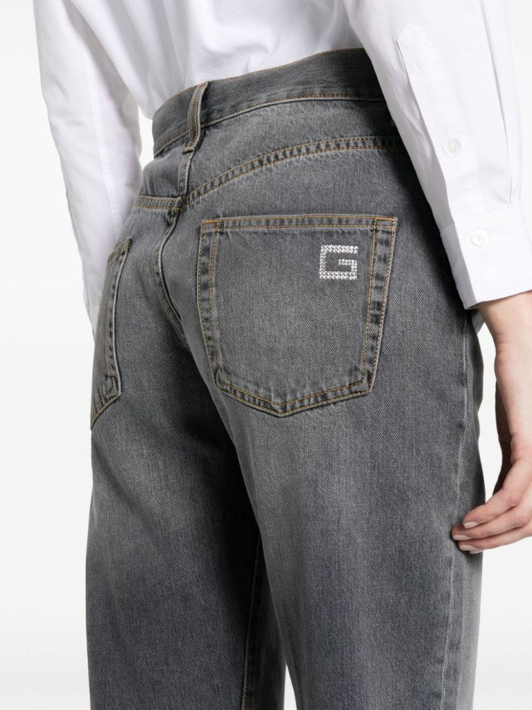 Grey Straight-leg Jeans