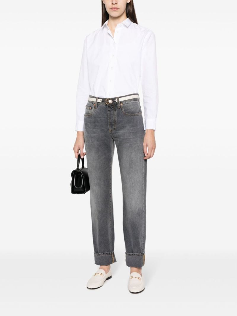 Grey Straight-leg Jeans