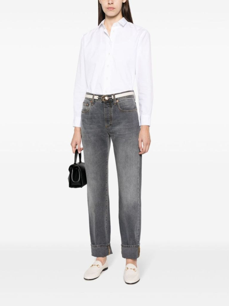 Grey Straight-leg Jeans