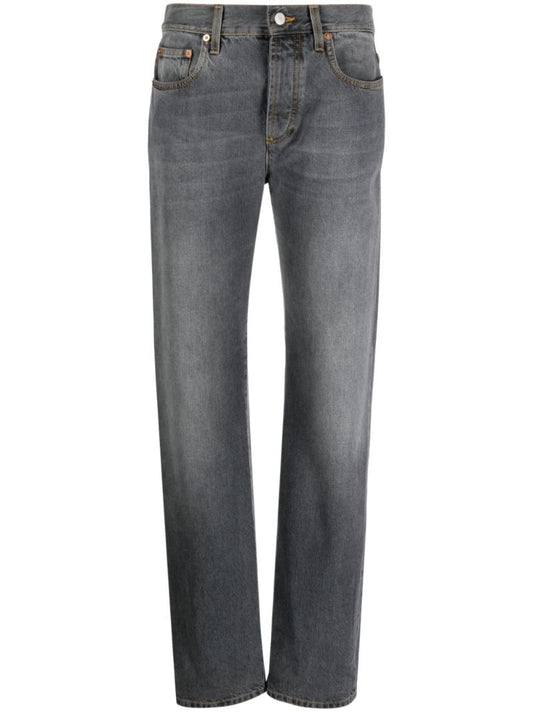 Grey Straight-leg Jeans