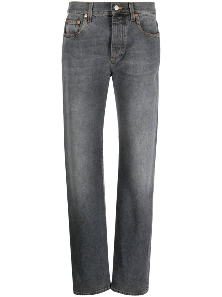 Grey Straight-leg Jeans