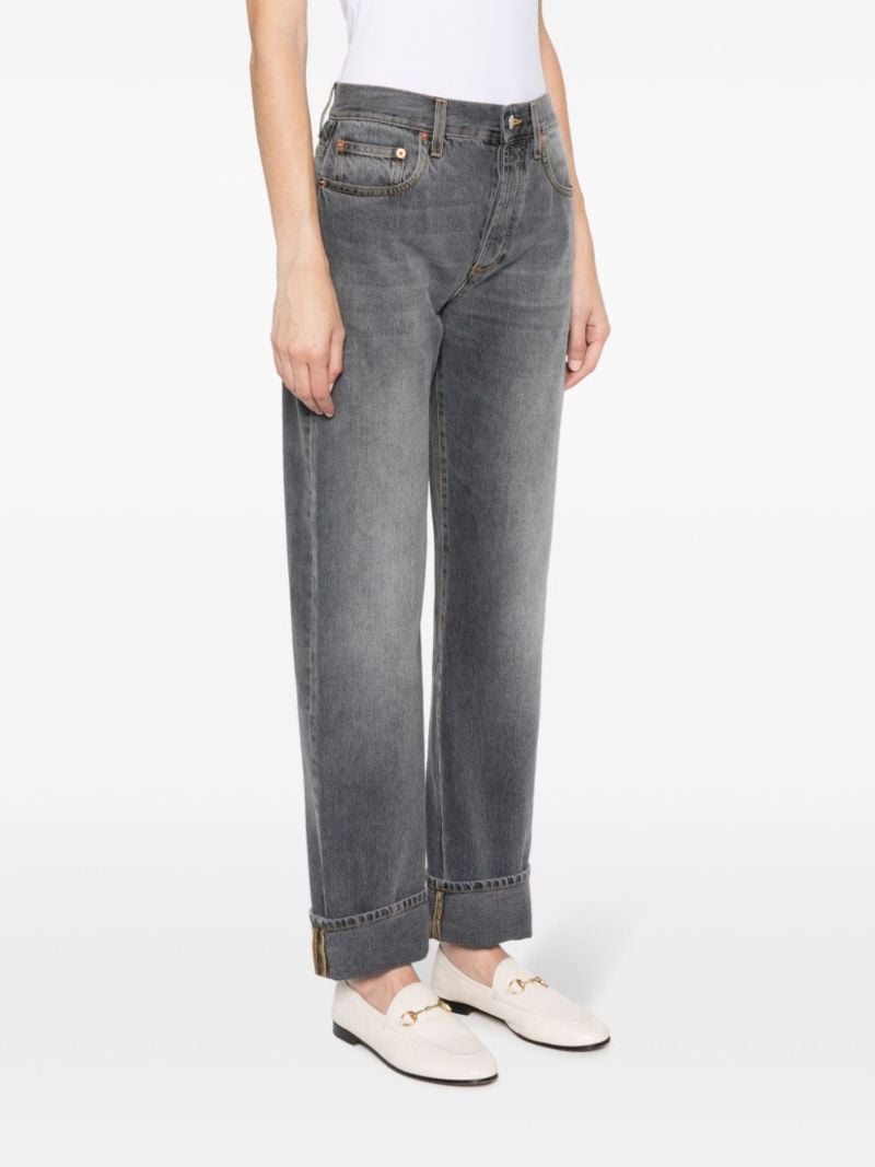 Grey Straight-leg Jeans