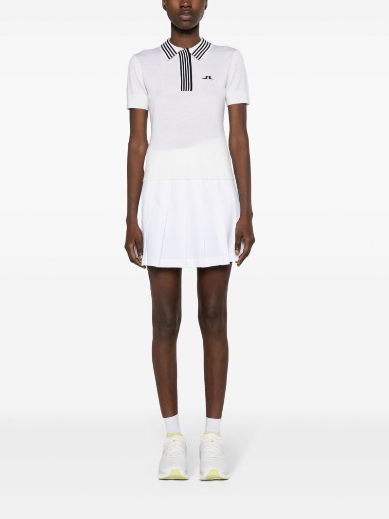 White Lucie Knitted Polo Shirt