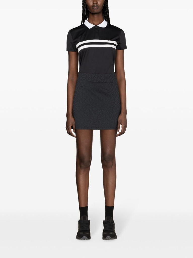 Black Chloe Striped Polo Shirt