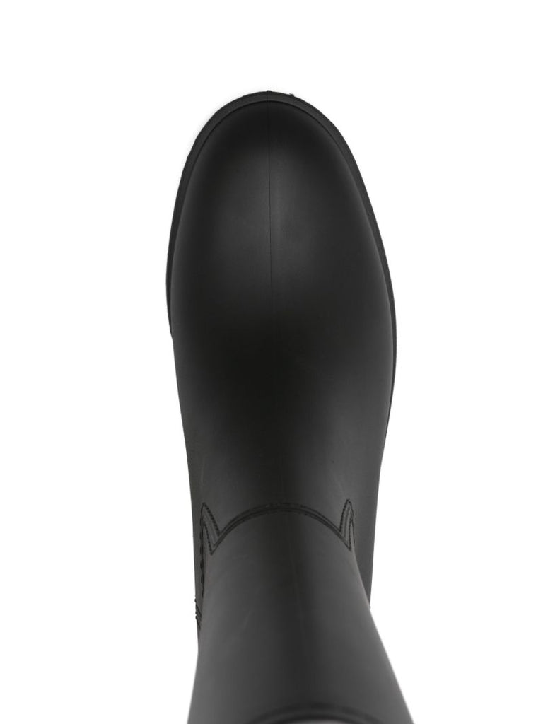 Black Double G Leather Boots