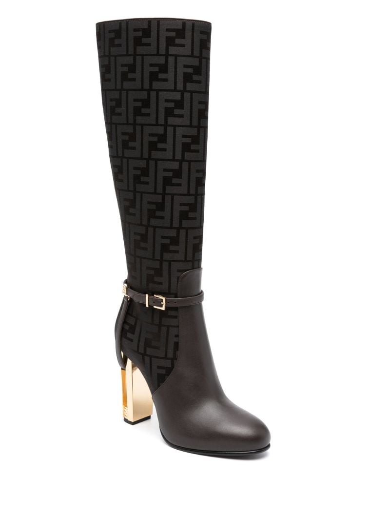 Brown Delfina 105 Knee-high Leather Boots
