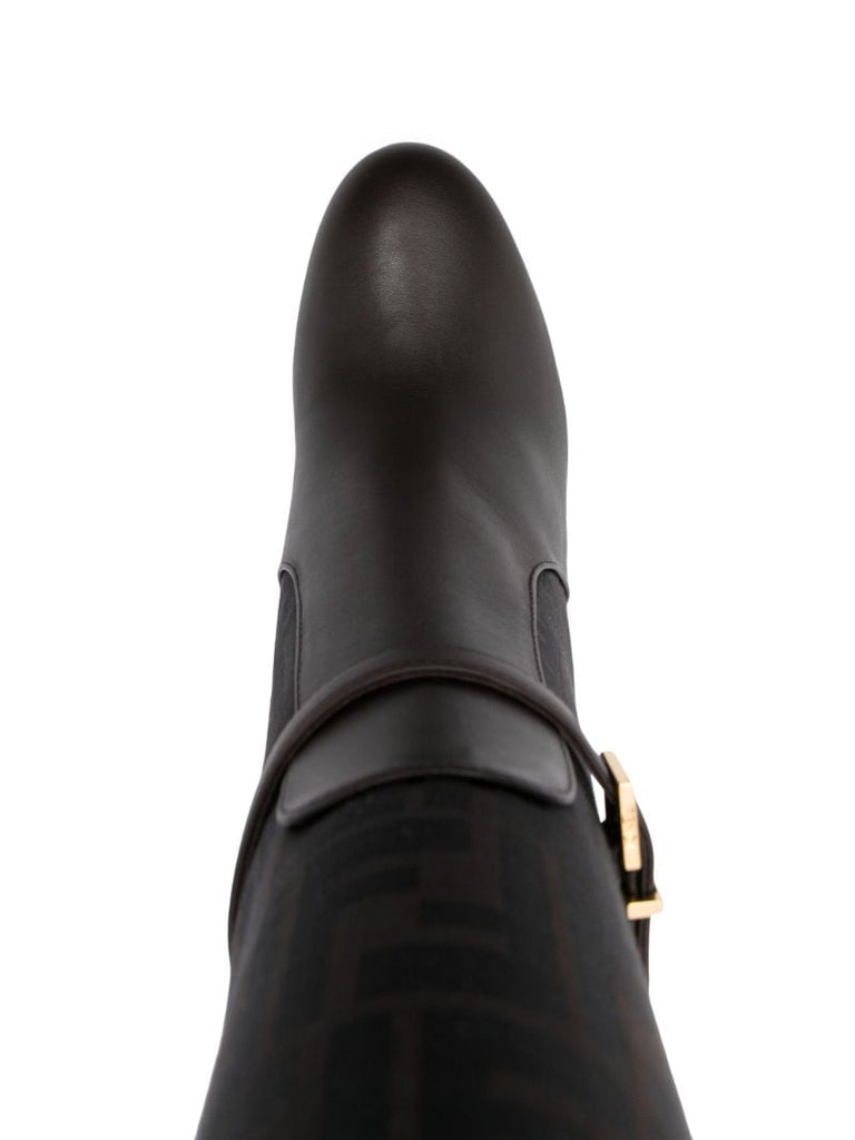 Brown Delfina 105 Knee-high Leather Boots