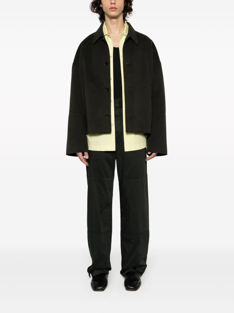 Grey Wool-silk Cropped Jacket
