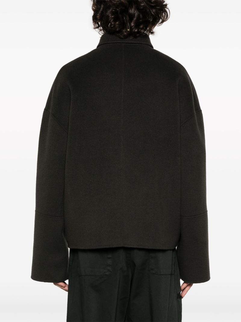Grey Wool-silk Cropped Jacket