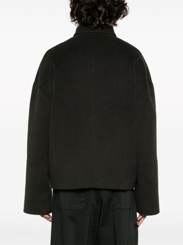 Grey Wool-silk Cropped Jacket