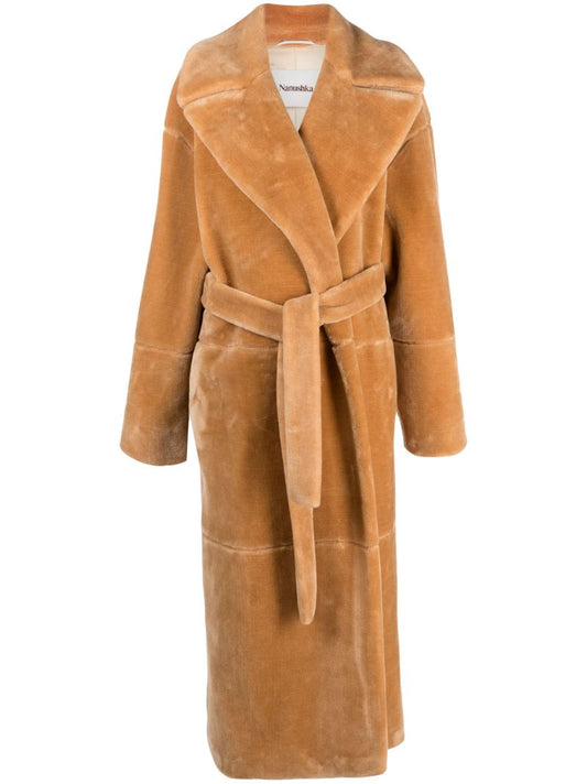 Brown Carian Faux-fur Coat