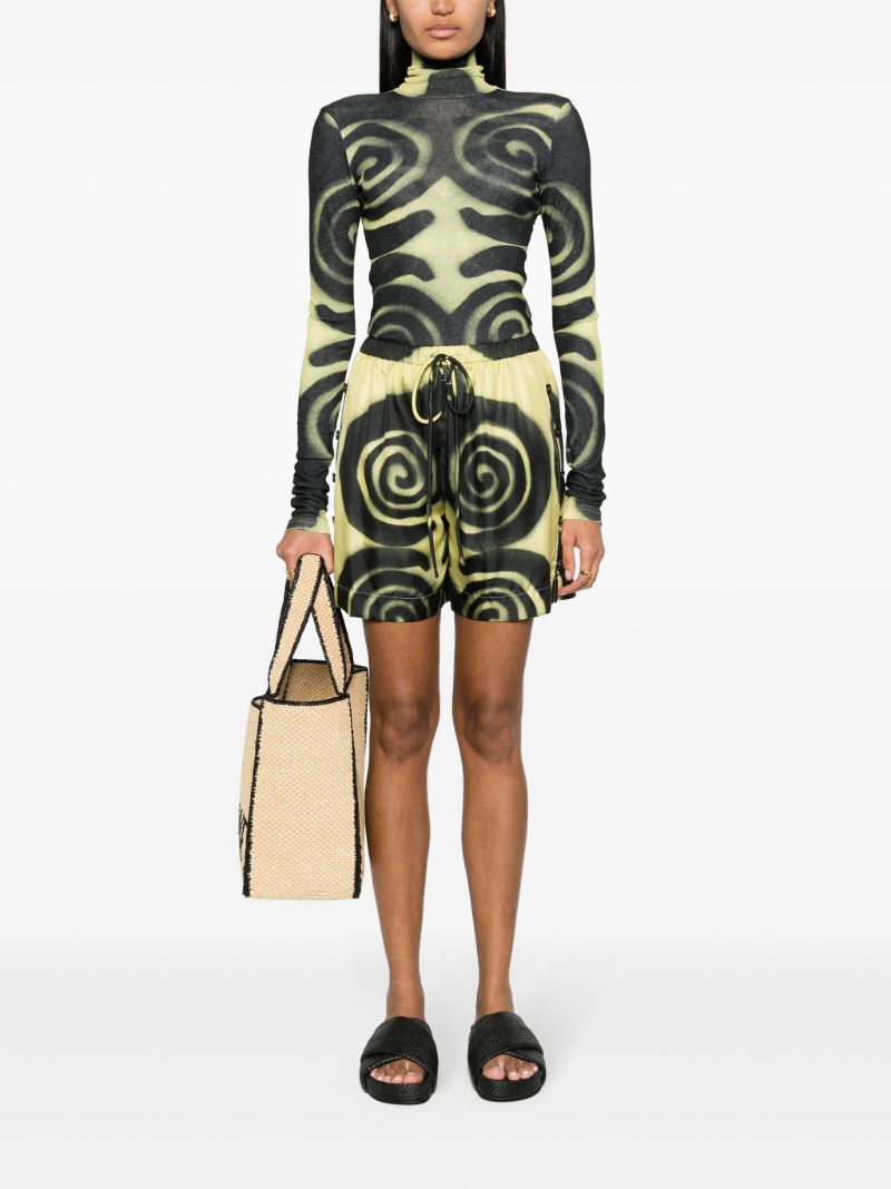 Yellow Josa Abstract-print T-shirt