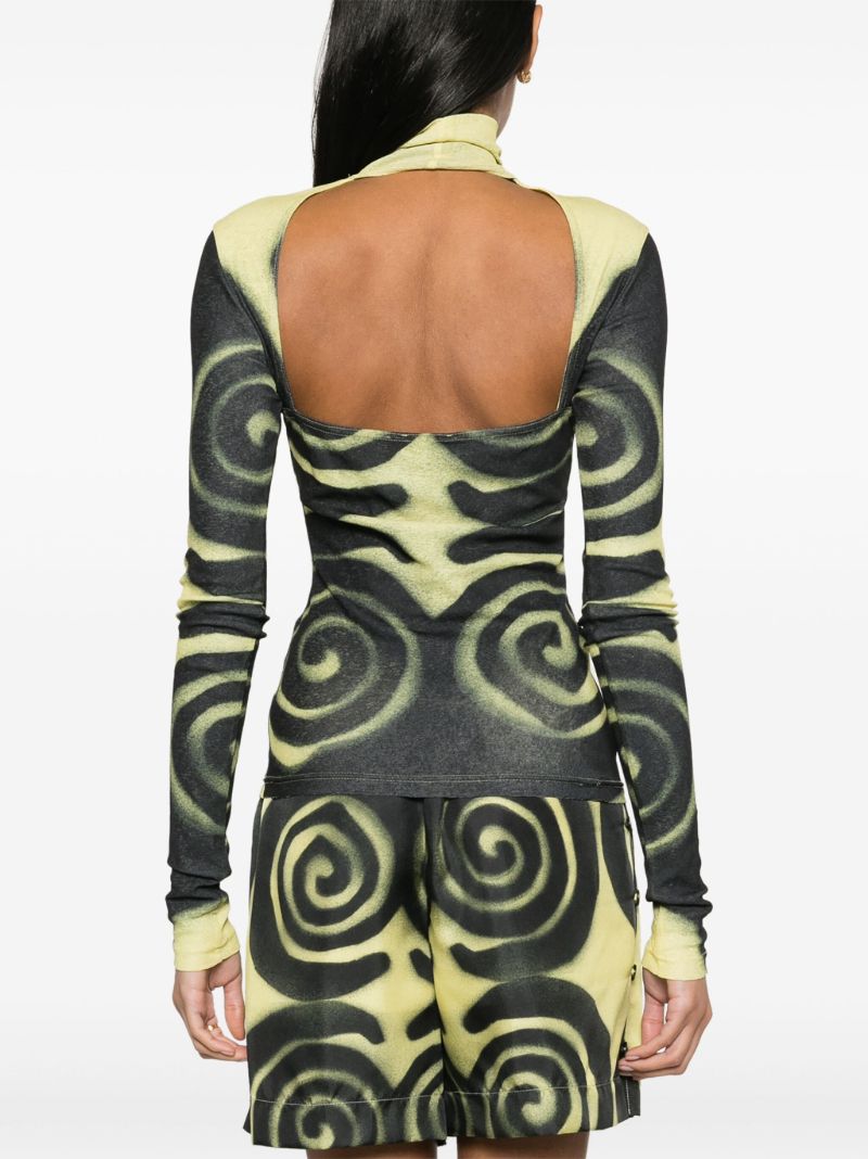 Yellow Josa Abstract-print T-shirt