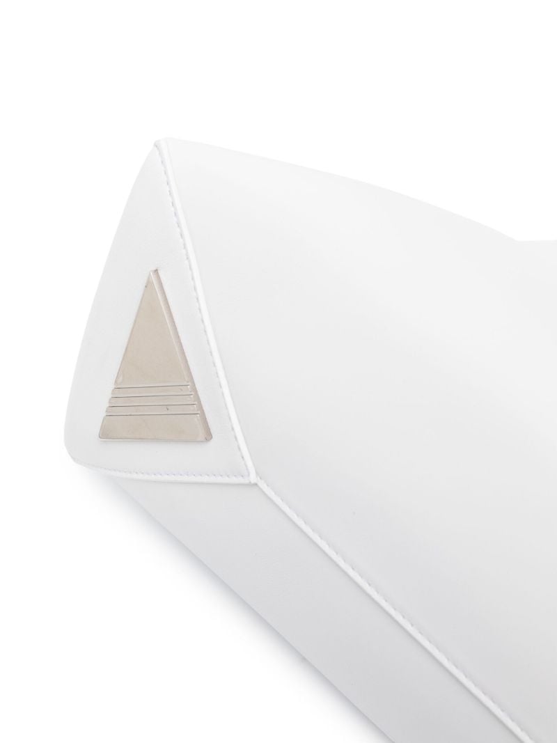 White Day Off Leather Clutch Bag