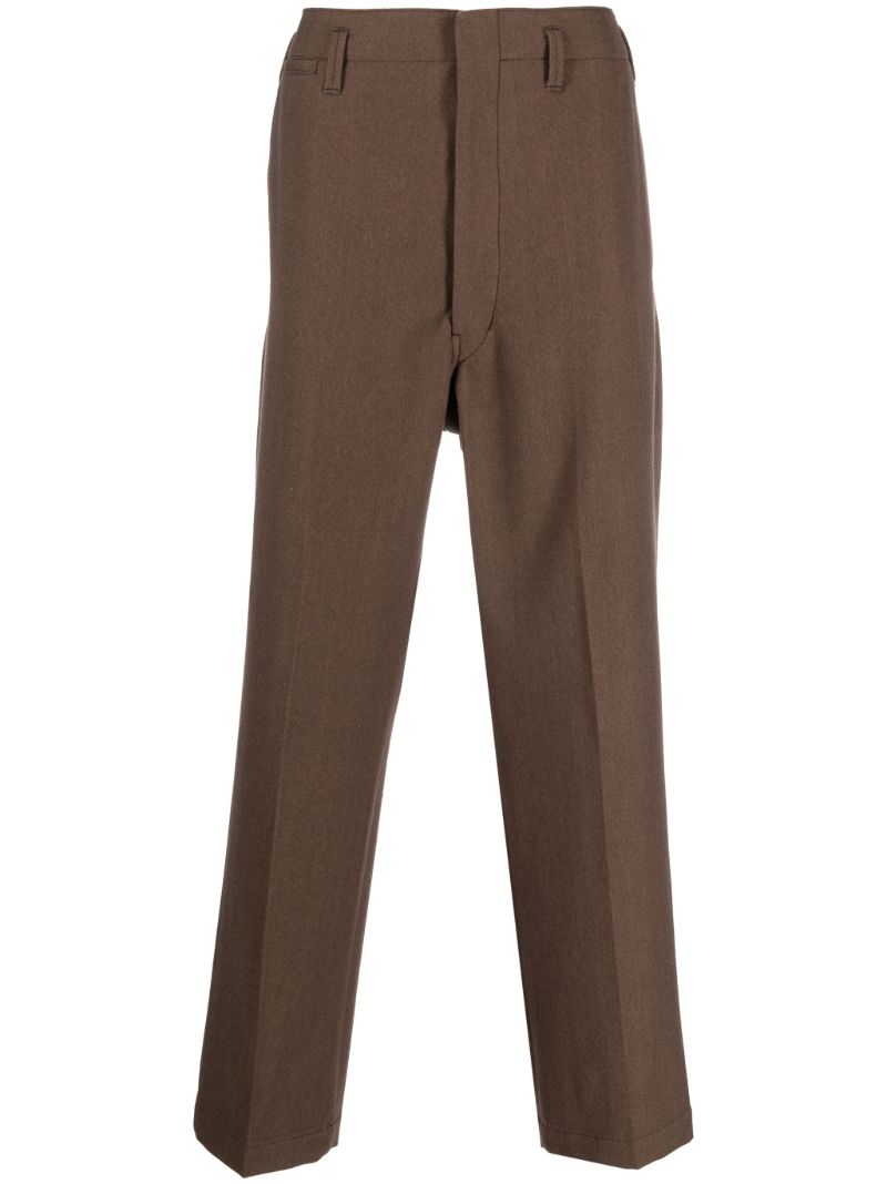 Brown Virgin Wool-blend Trousers