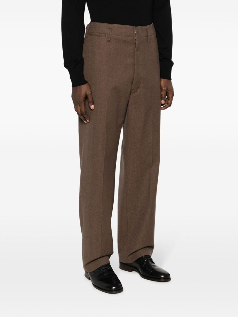 Brown Virgin Wool-blend Trousers