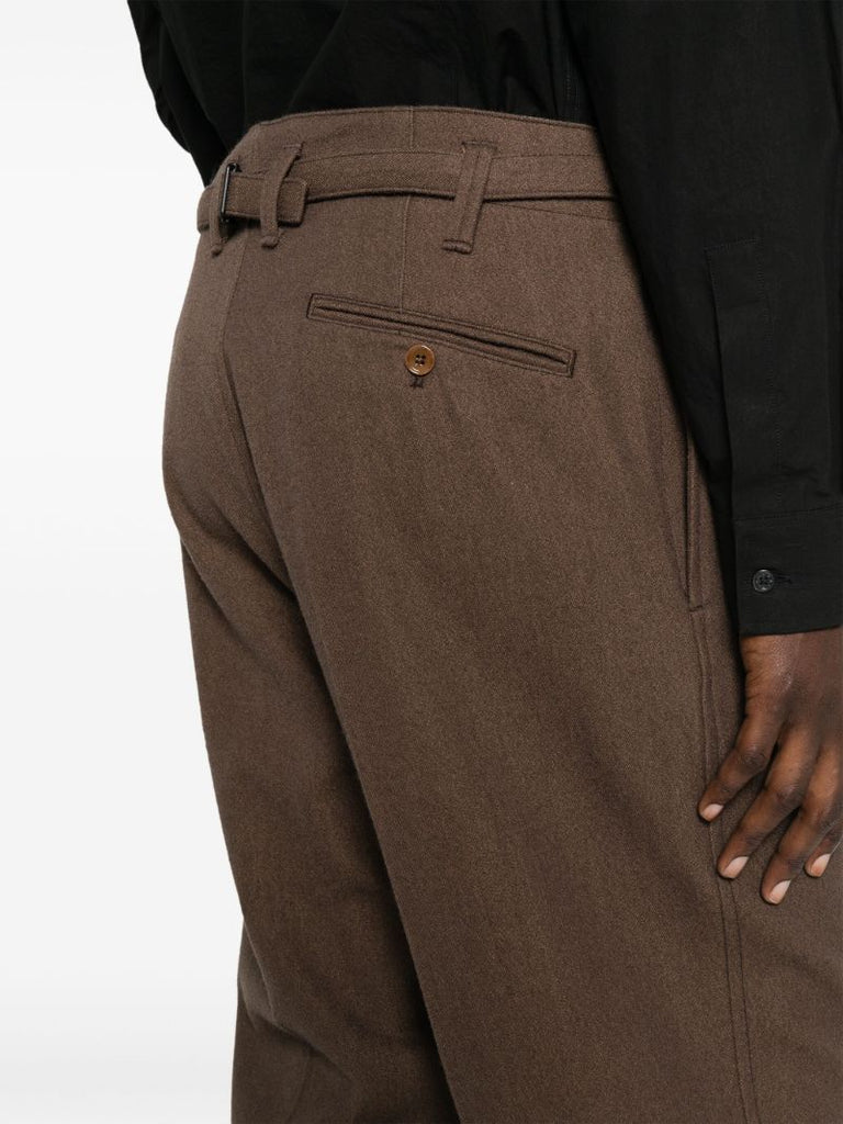 Brown Virgin Wool-blend Trousers