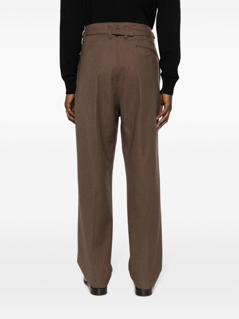 Brown Virgin Wool-blend Trousers