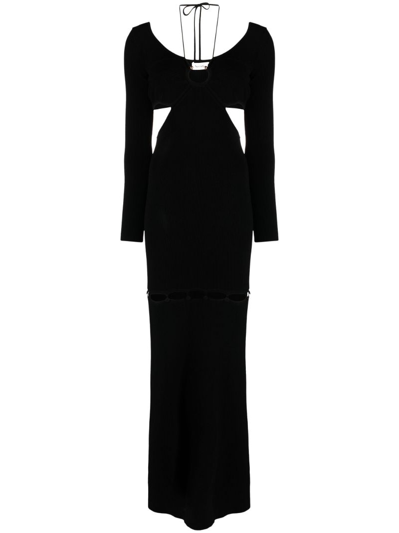 Black Varda Ribbed Convertible Dress
