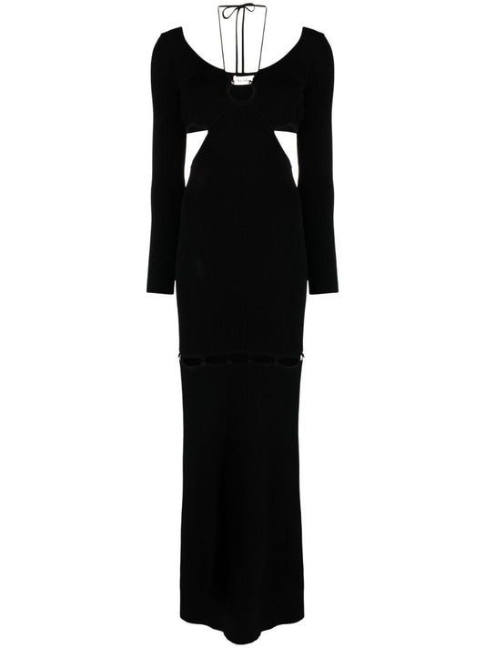 Black Varda Ribbed Convertible Dress