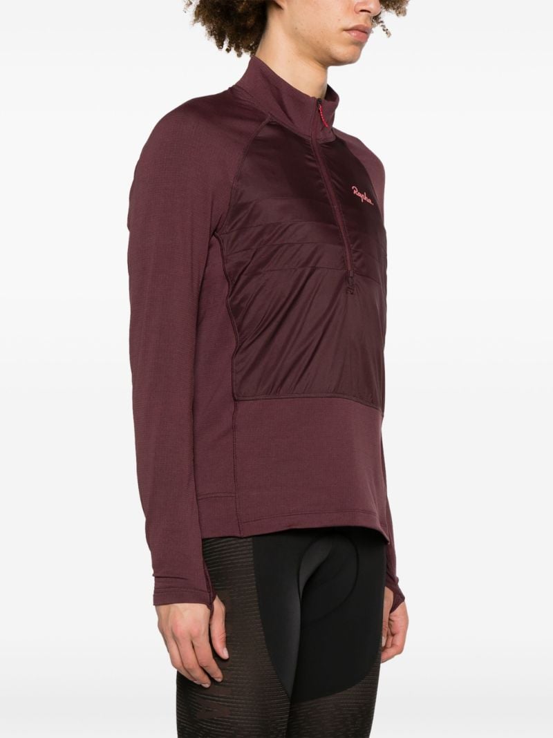 Red Explore Zip Neck Pullover