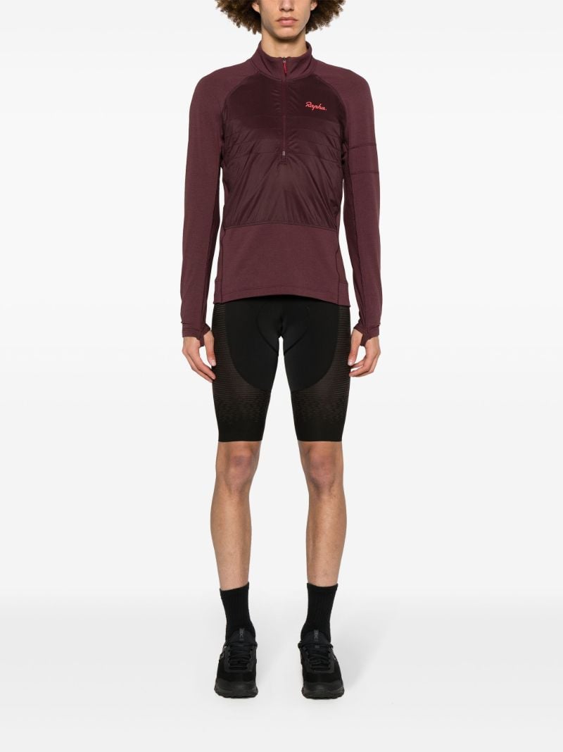 Red Explore Zip Neck Pullover