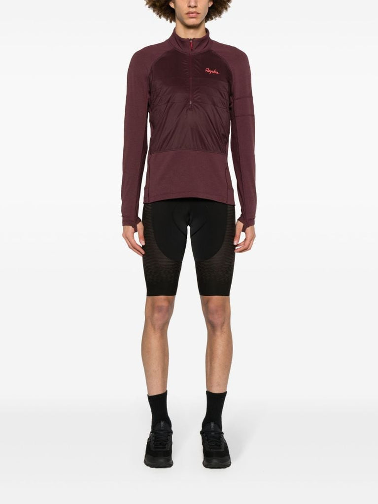 Red Explore Zip Neck Pullover