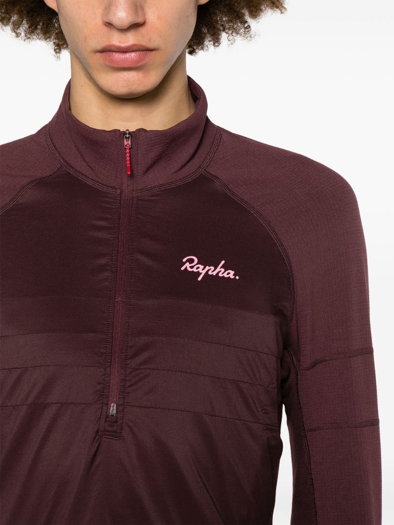 Red Explore Zip Neck Pullover