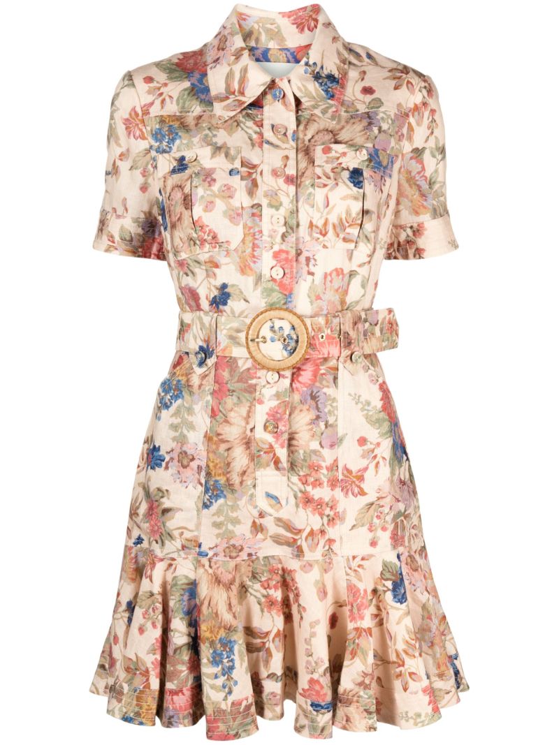 Neutral August Floral-print Dress