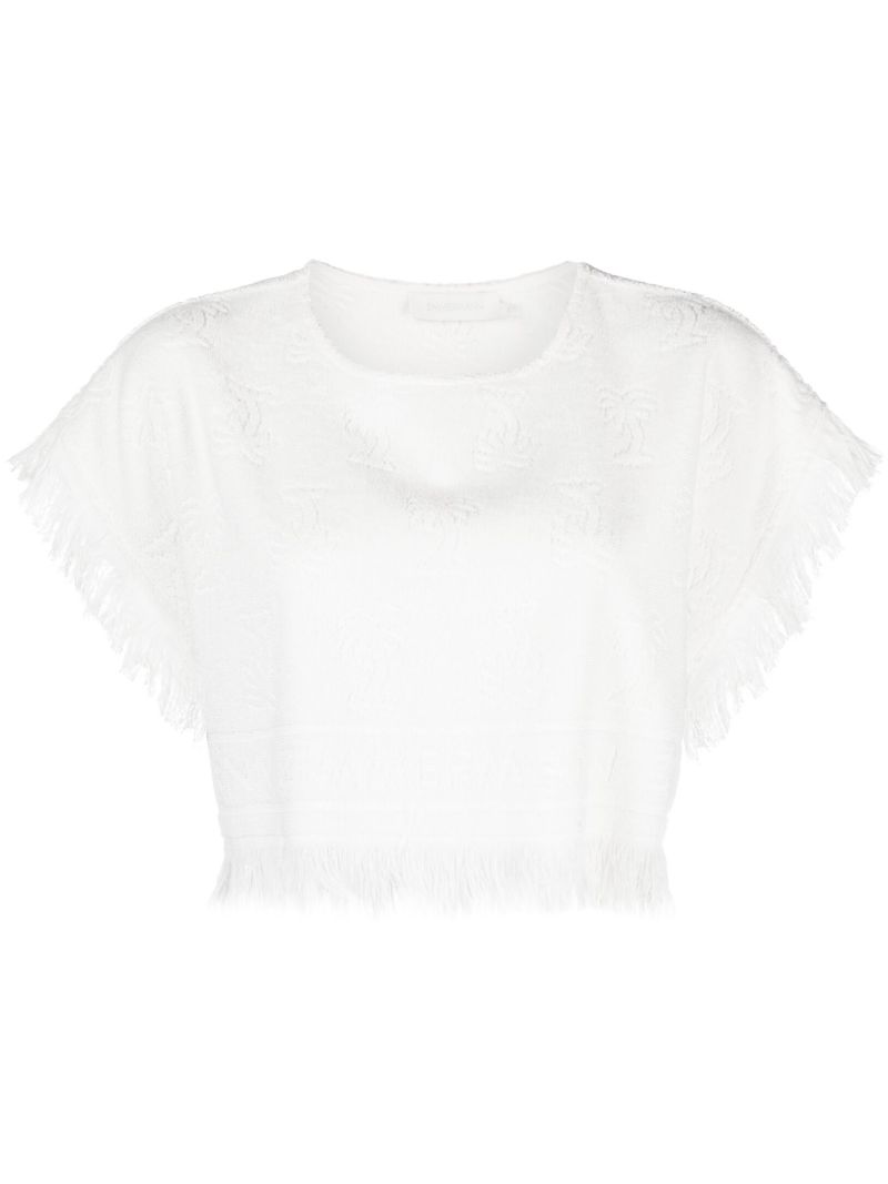 White Alight Crop Top