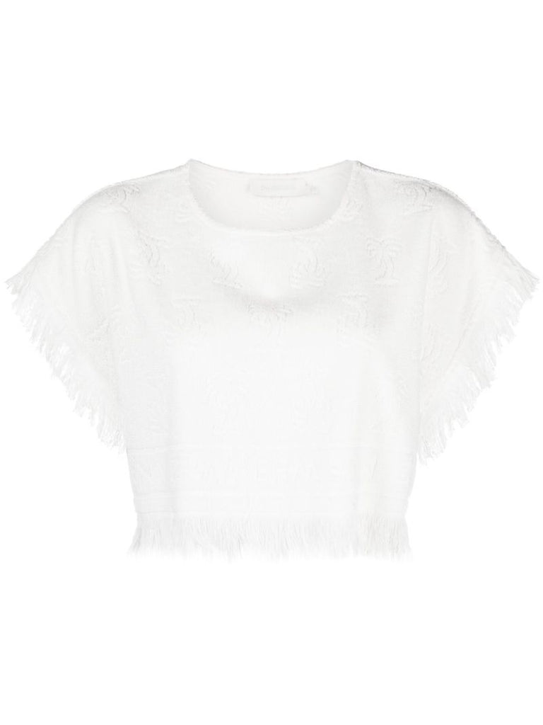 White Alight Crop Top
