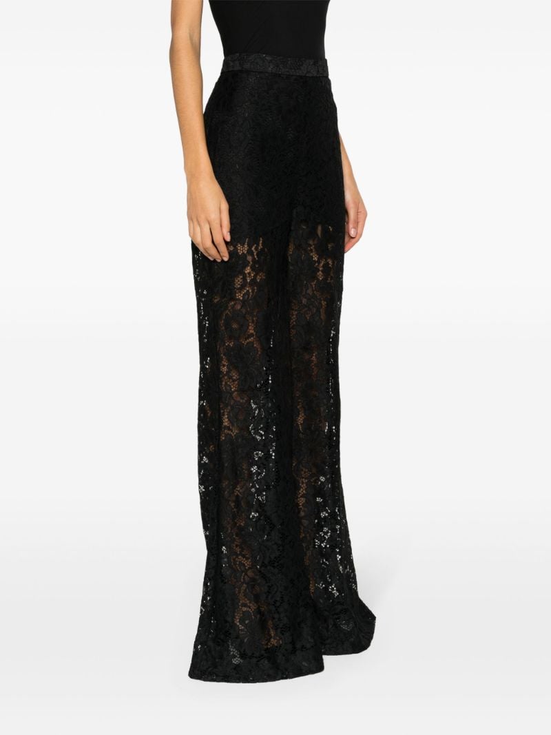 Black Matchmaker Flared Lace Trousers