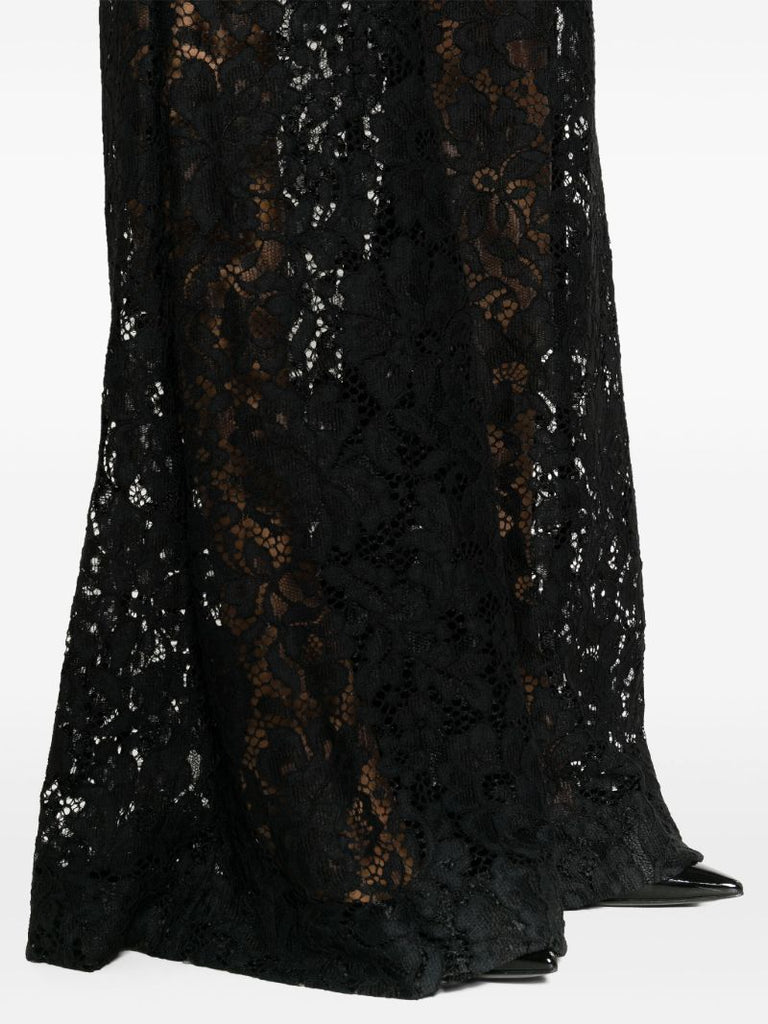 Black Matchmaker Flared Lace Trousers