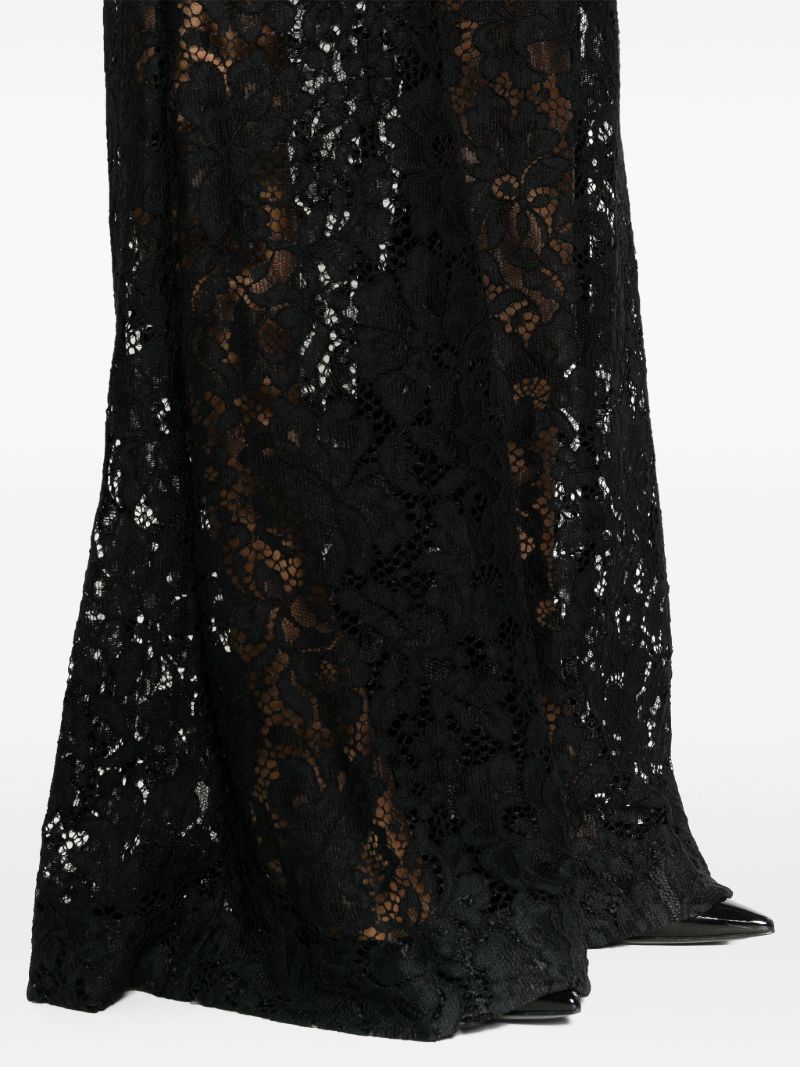 Black Matchmaker Flared Lace Trousers