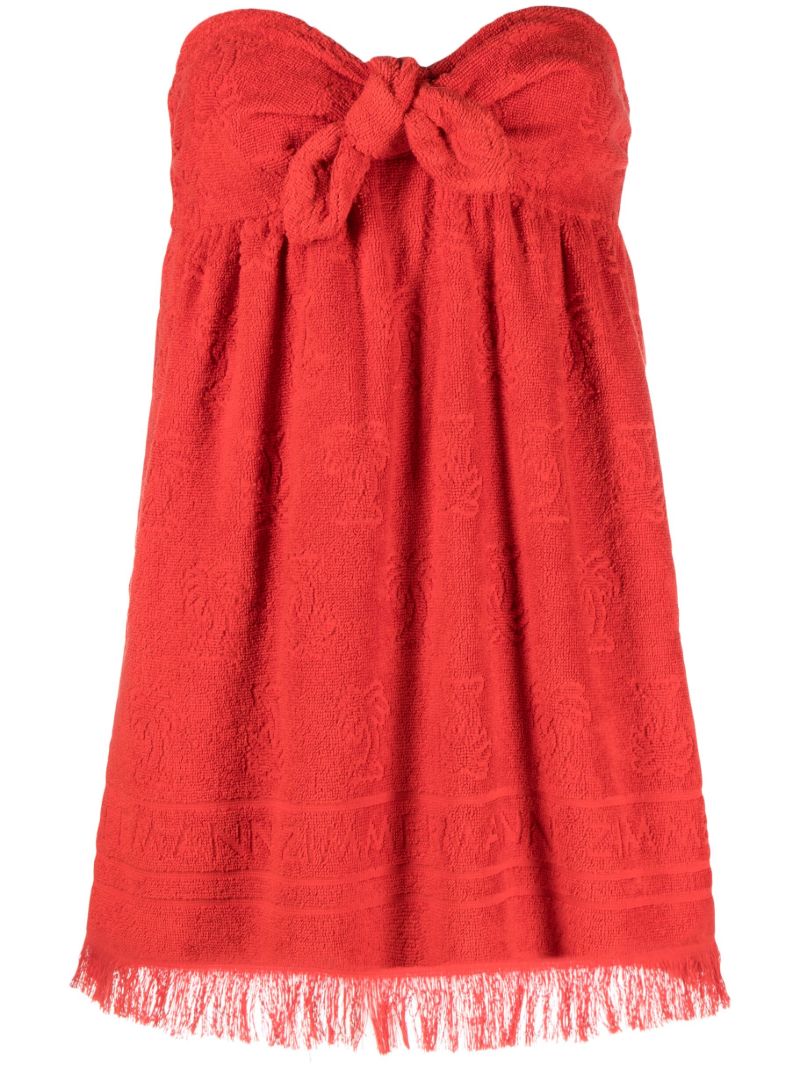 Red Alight Strapless Dress