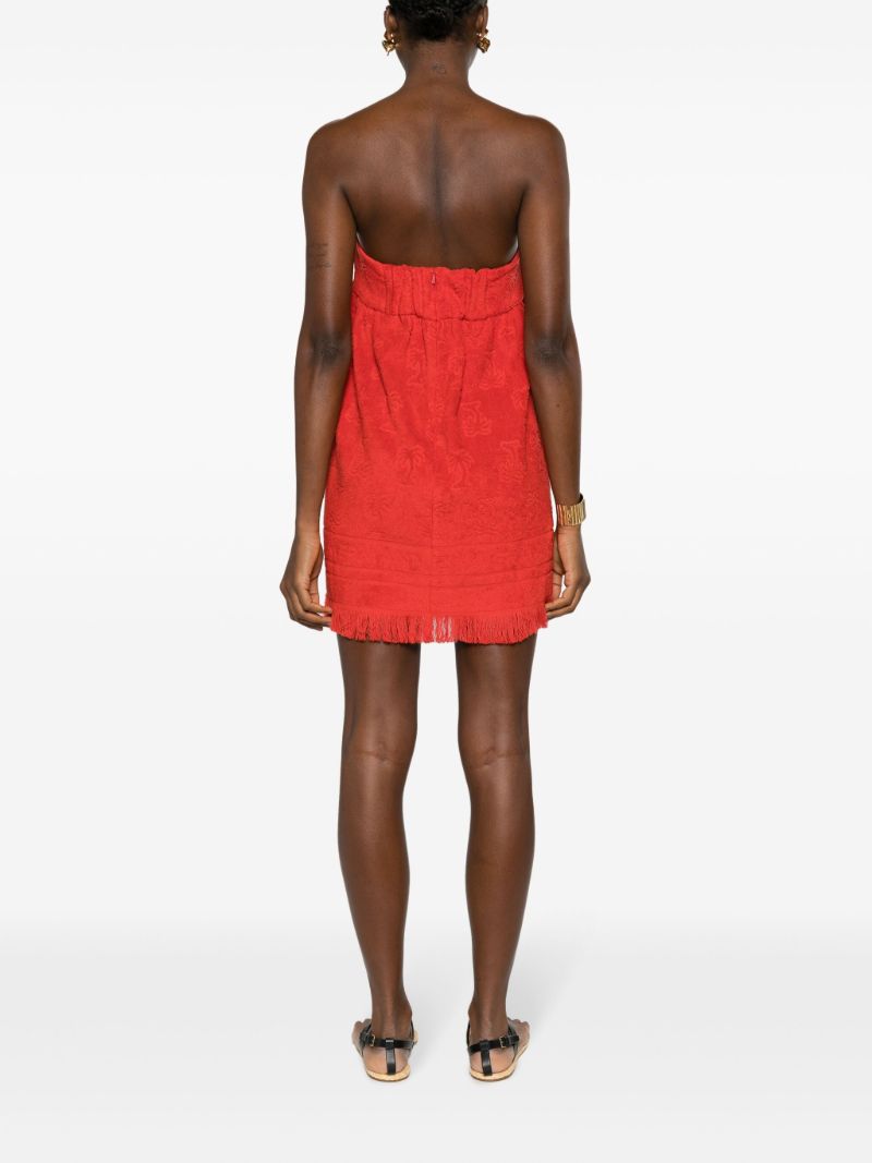 Red Alight Strapless Dress