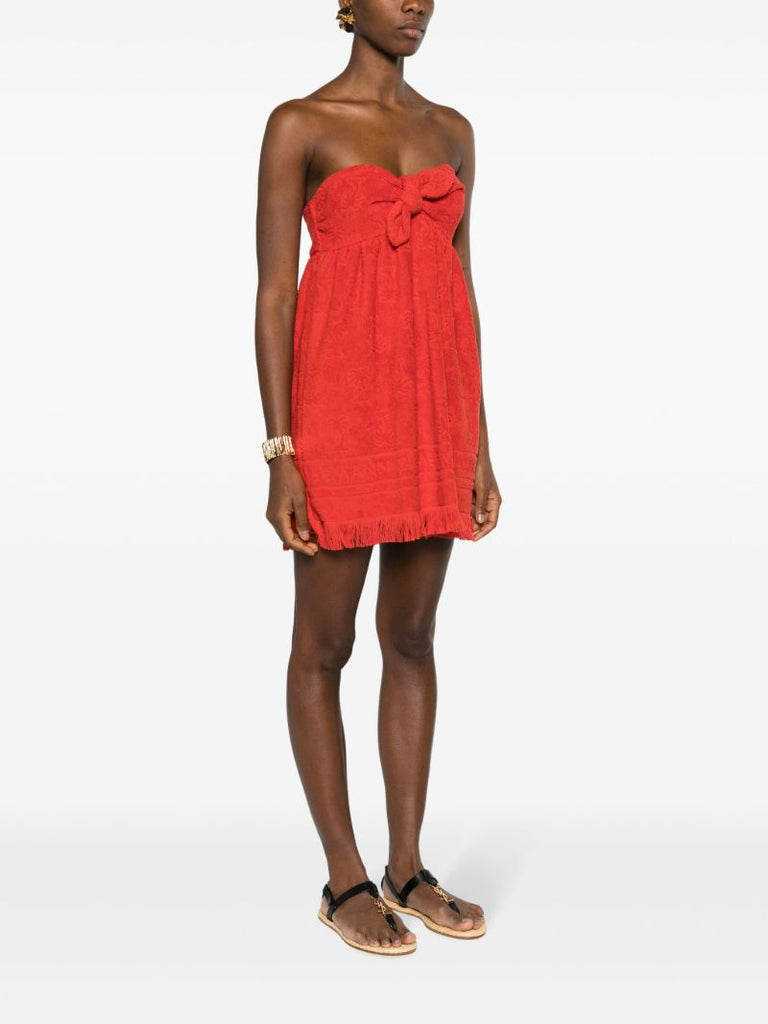 Red Alight Strapless Dress