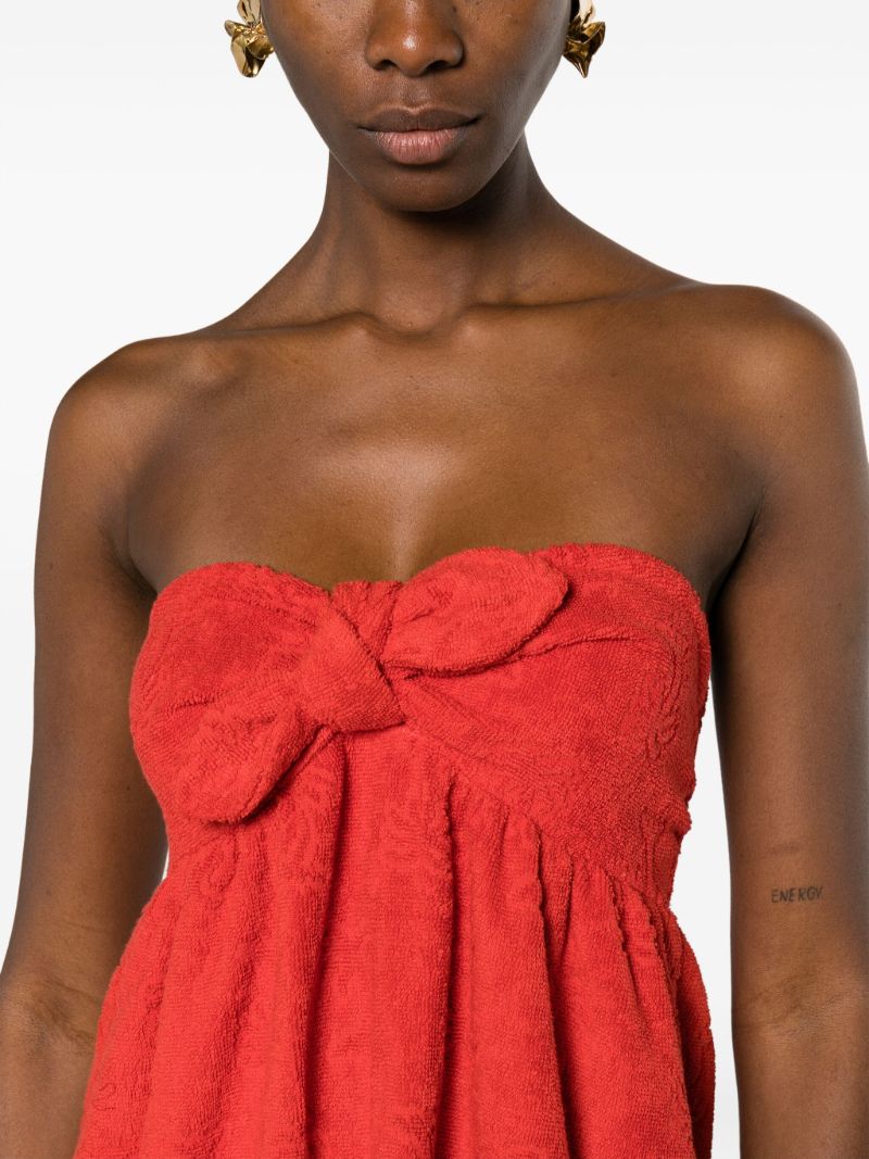Red Alight Strapless Dress