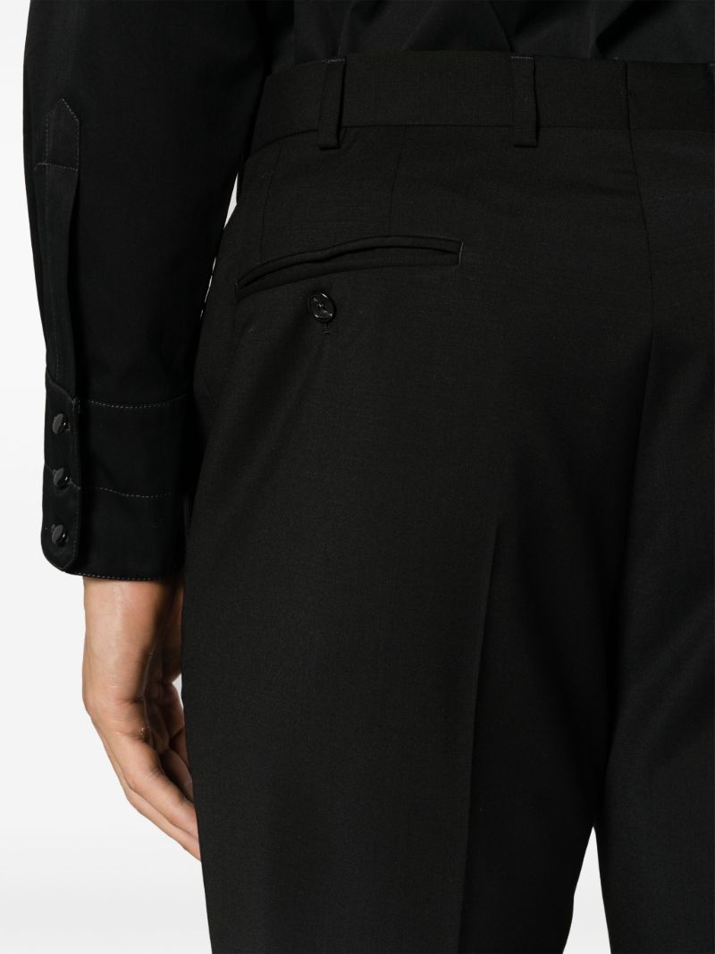 Black Single Breasted Wool Suit
