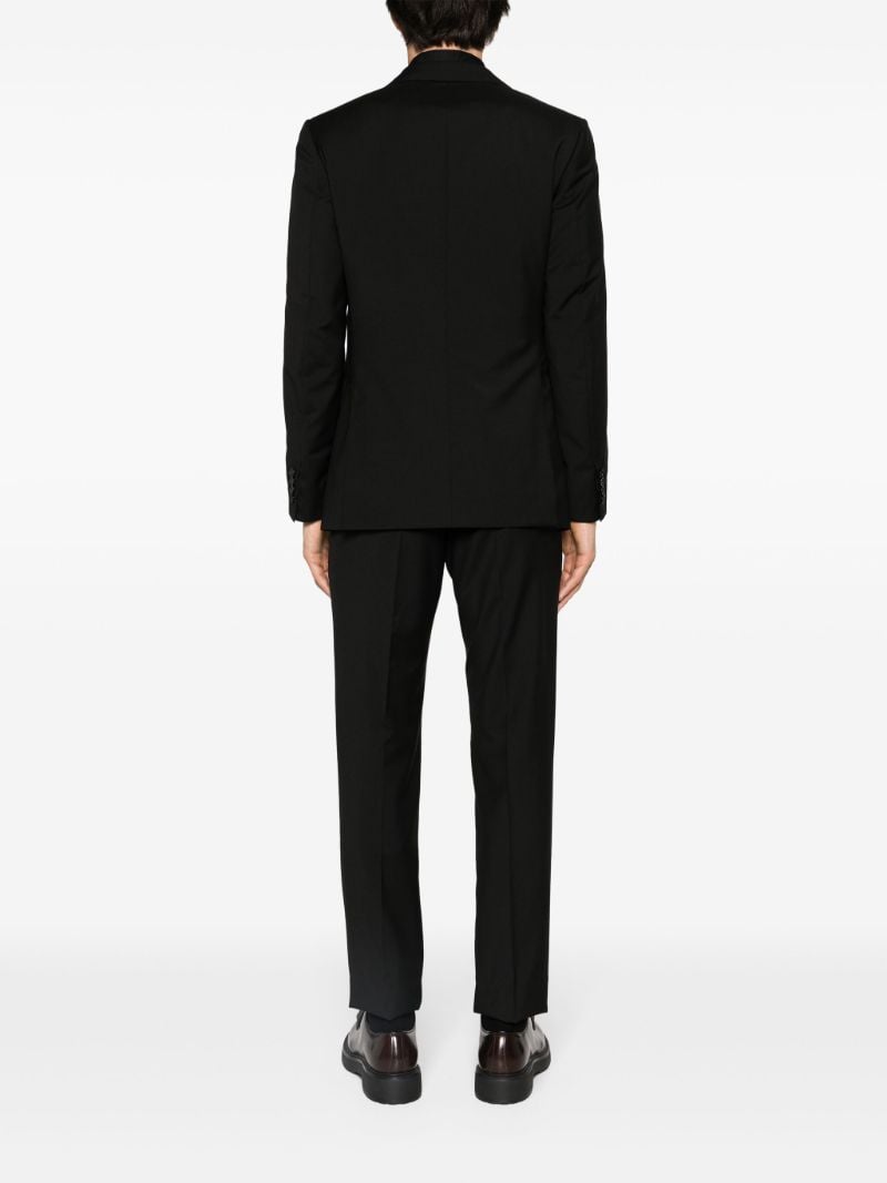 Black Single Breasted Wool Suit