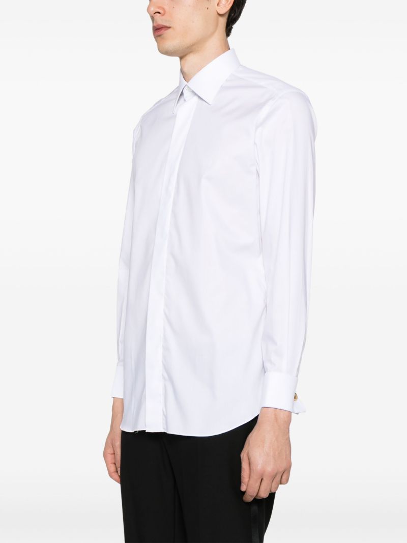 White Long Sleeved Cotton Shirt