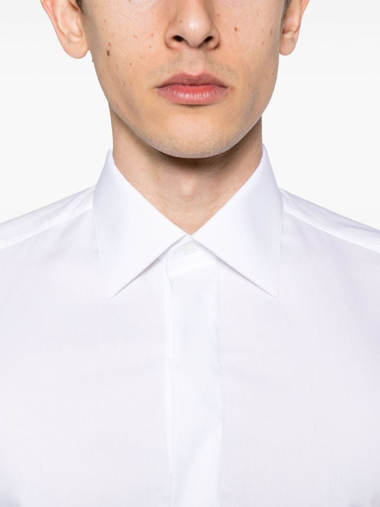 White Long Sleeved Cotton Shirt