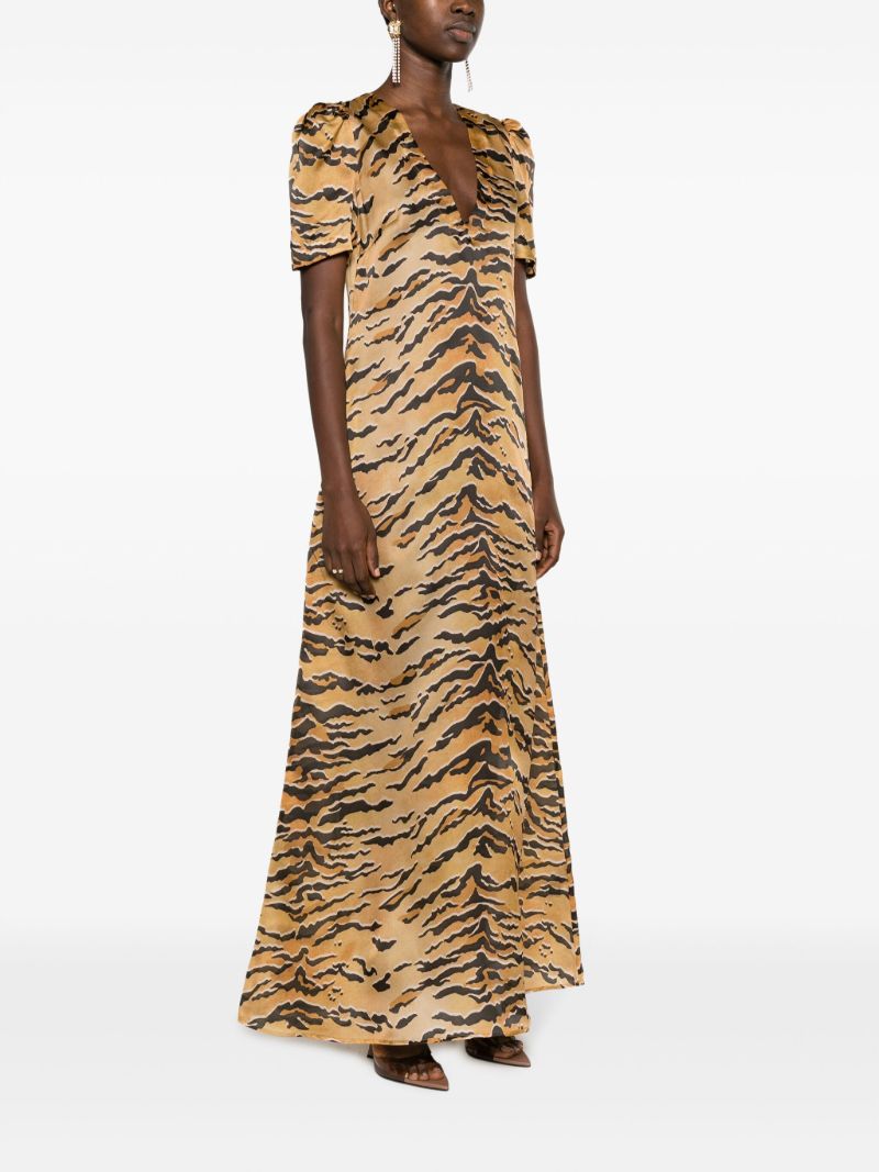 Brown Matchmaker Tiger-print Dress