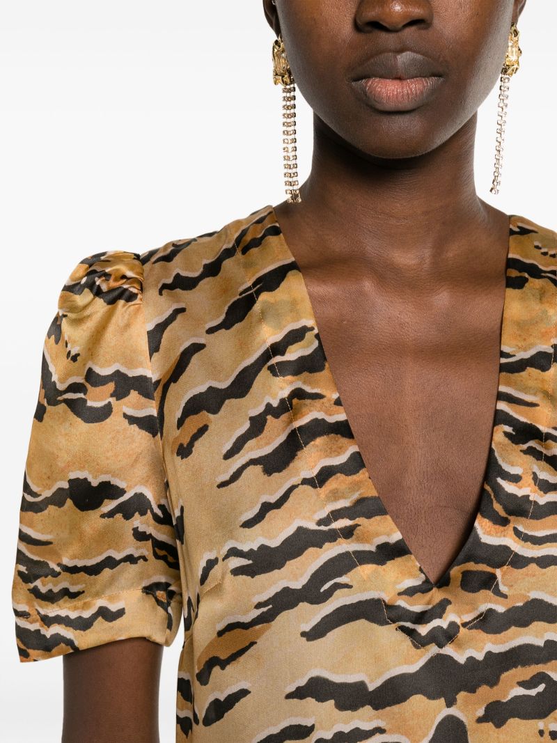 Brown Matchmaker Tiger-print Dress