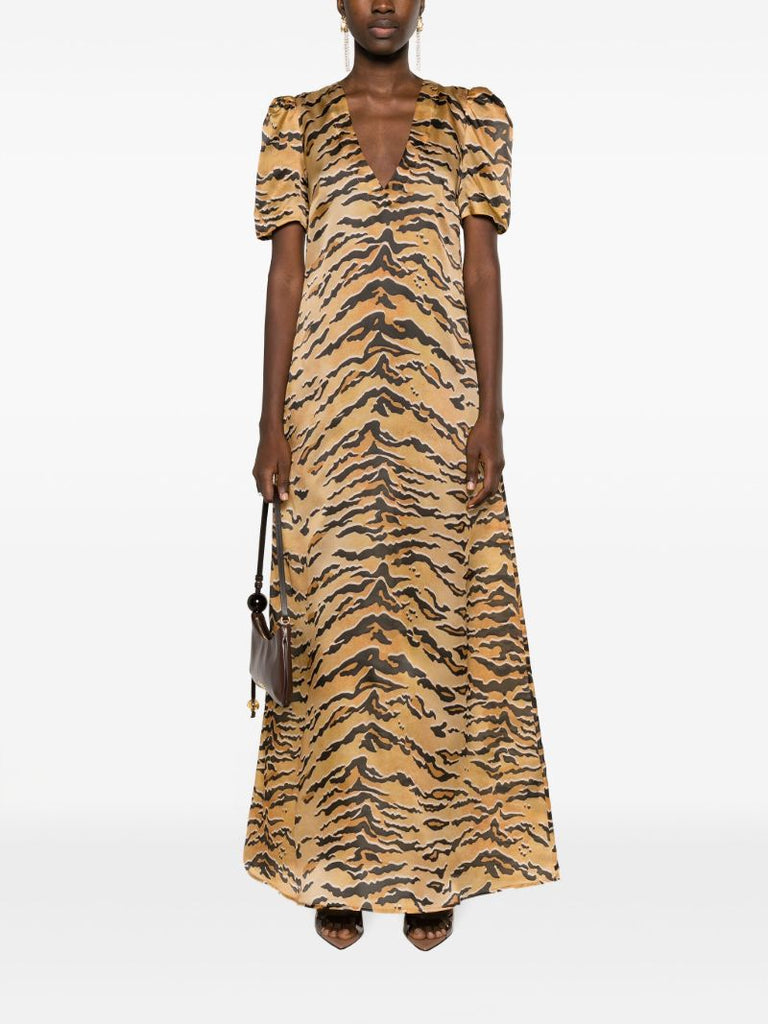 Brown Matchmaker Tiger-print Dress