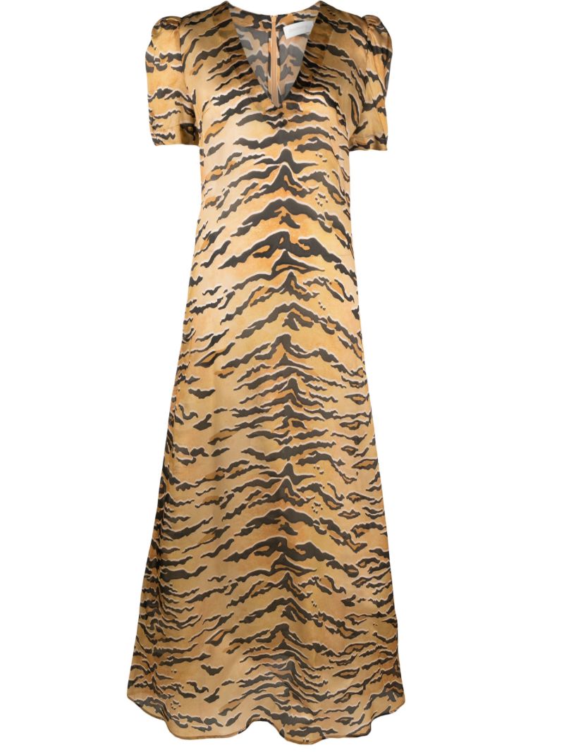Brown Matchmaker Tiger-print Dress