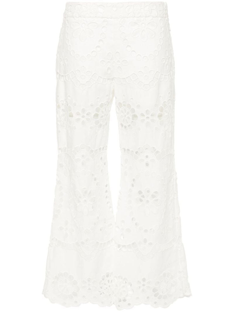 Whit Lexi Embroidered Linen Trousers