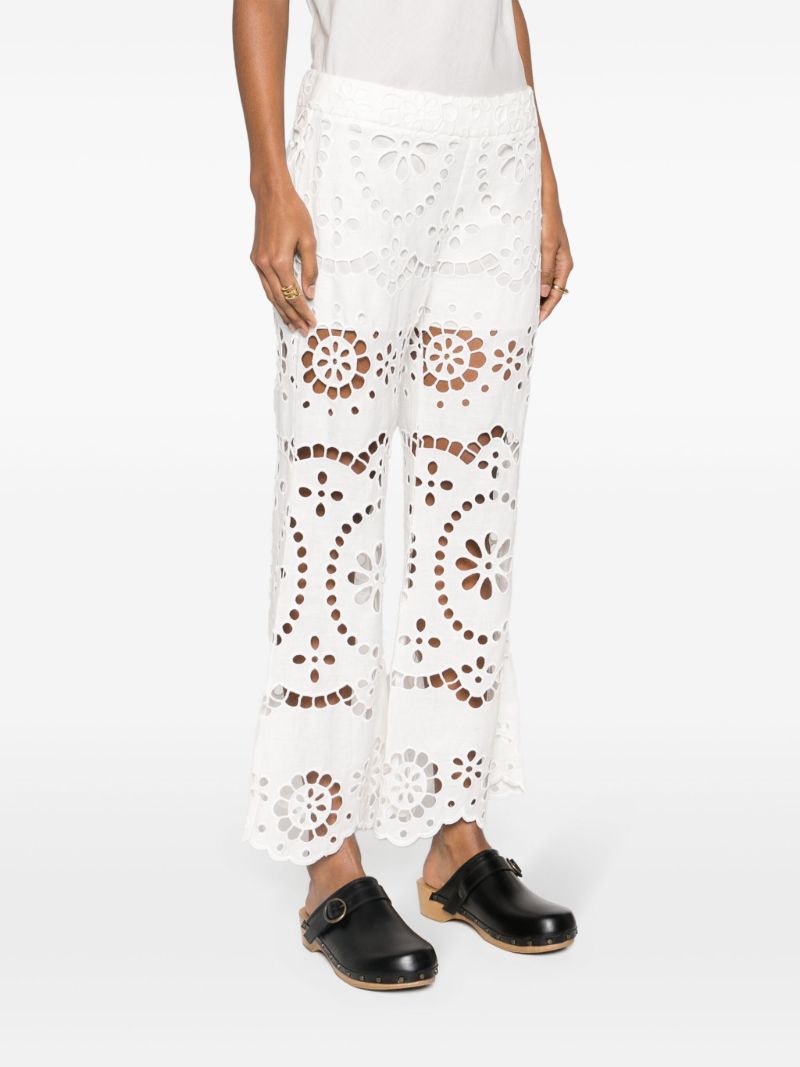 Whit Lexi Embroidered Linen Trousers