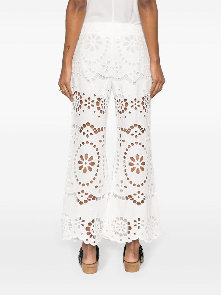 Whit Lexi Embroidered Linen Trousers